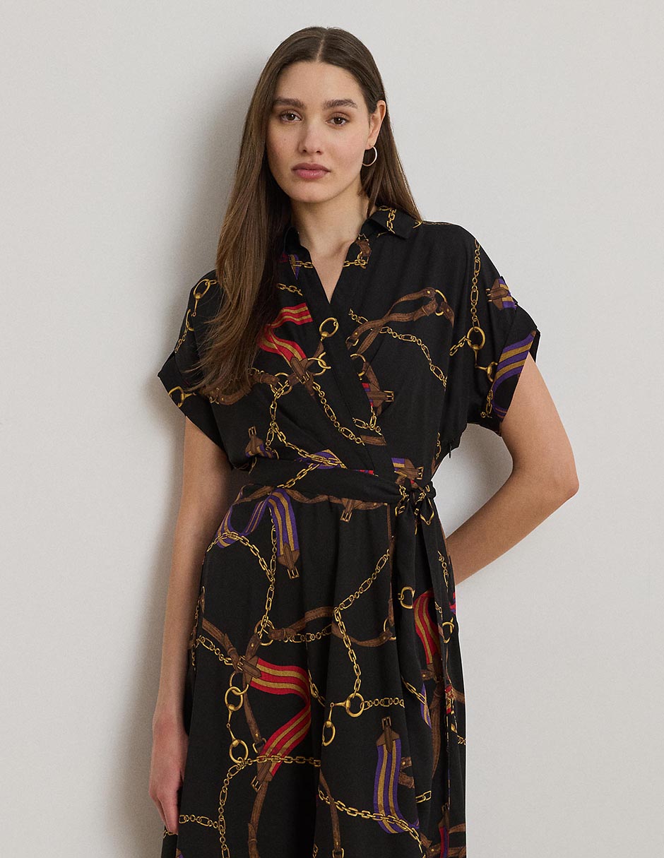 Vestido midi casual Lauren Ralph Lauren para mujer