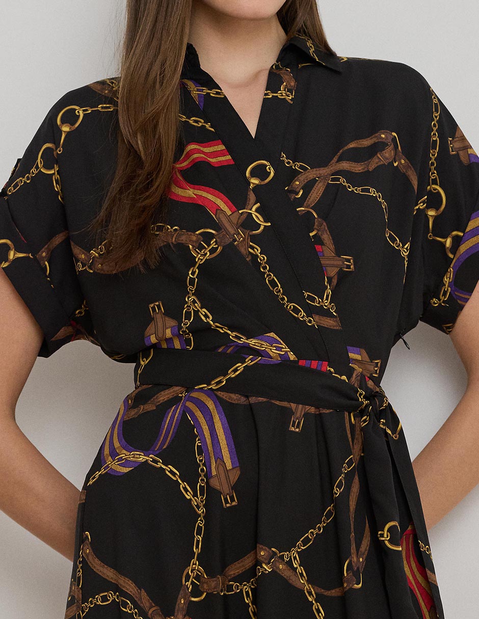 Vestido midi casual Lauren Ralph Lauren para mujer
