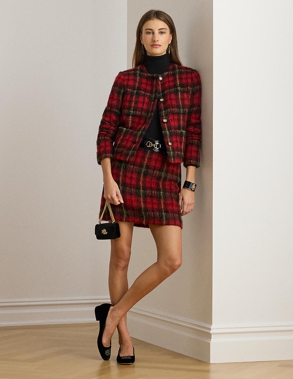 Falda corta Lauren Ralph Lauren a la cintura