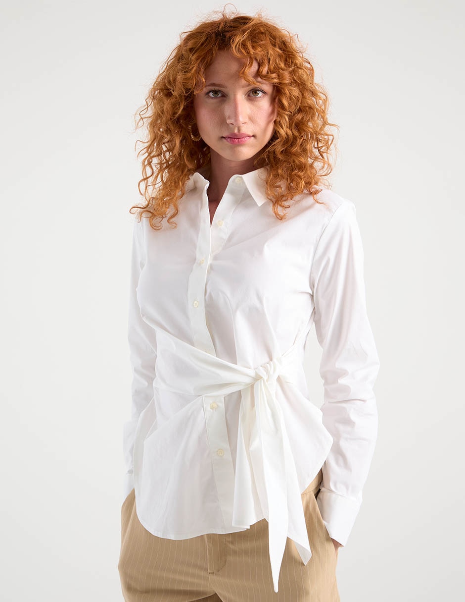 Blusa camisera manga larga para mujer 1