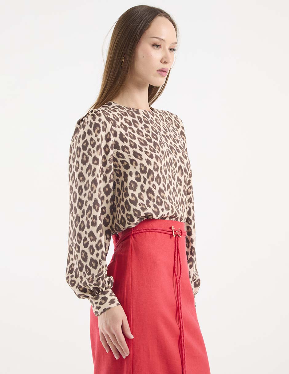 Blusa manga larga para mujer
