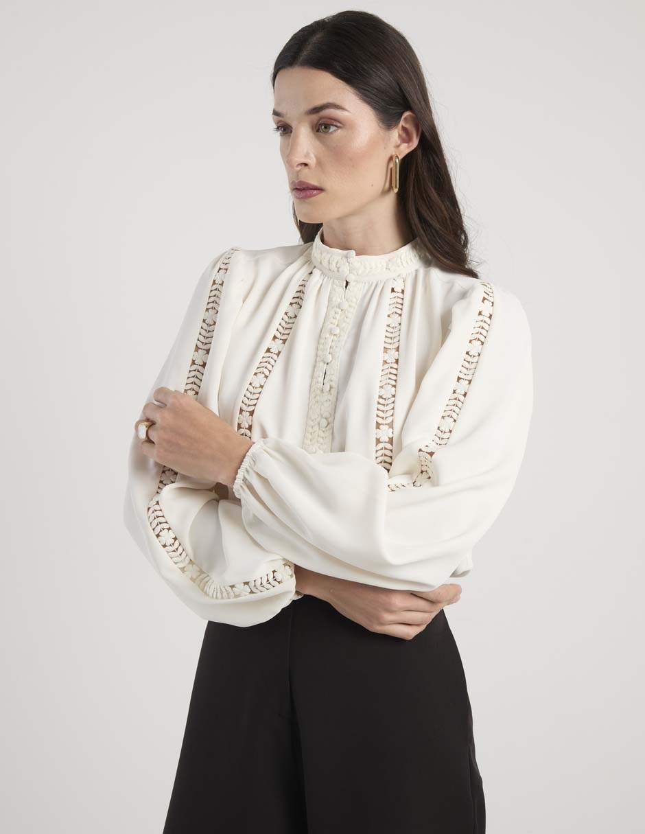 Blusa camisera manga larga para mujer 2