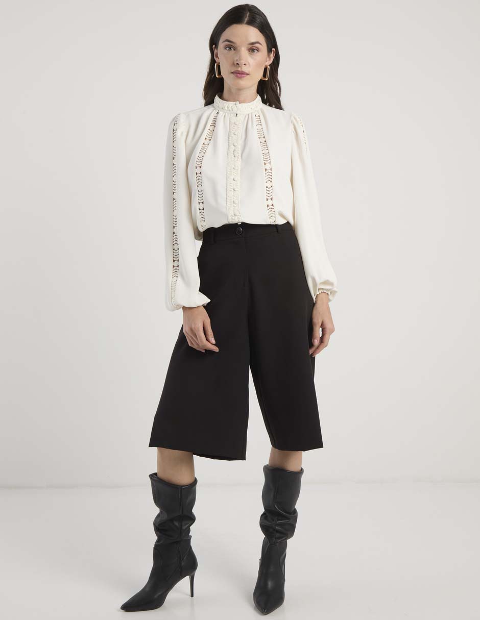 Blusa camisera manga larga para mujer 3