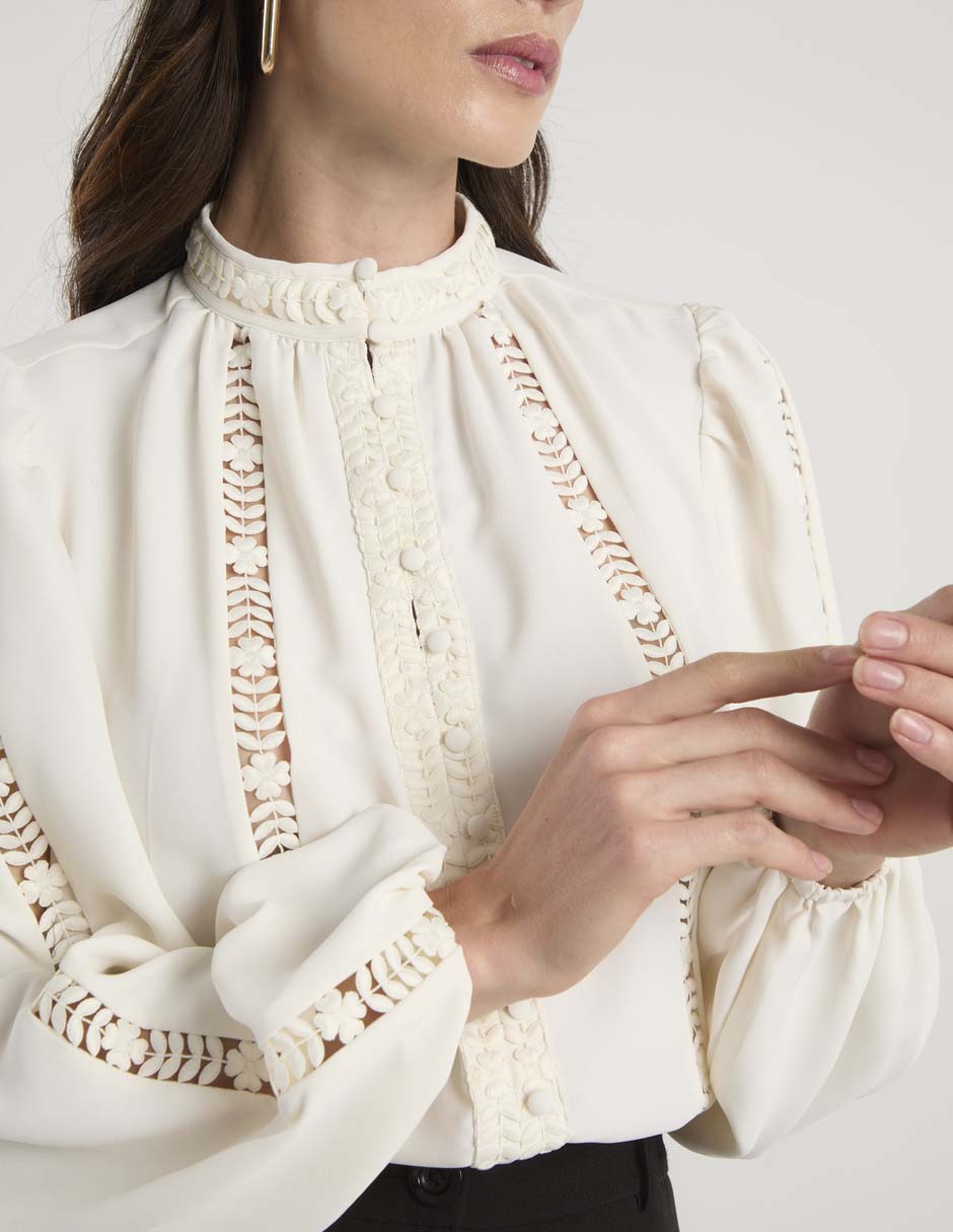 Blusa camisera manga larga para mujer 5