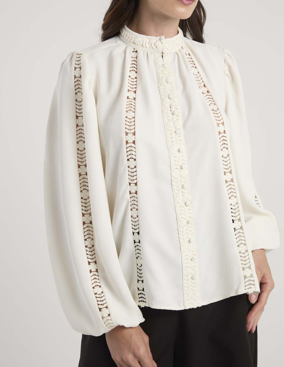 Blusa camisera manga larga para mujer 12