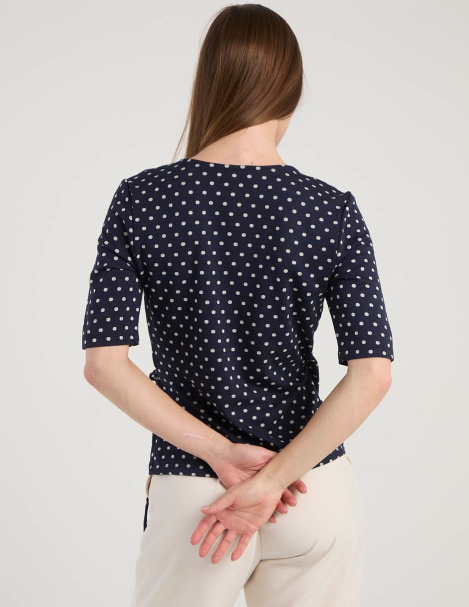 Blusa envolvente manga corta para mujer 11