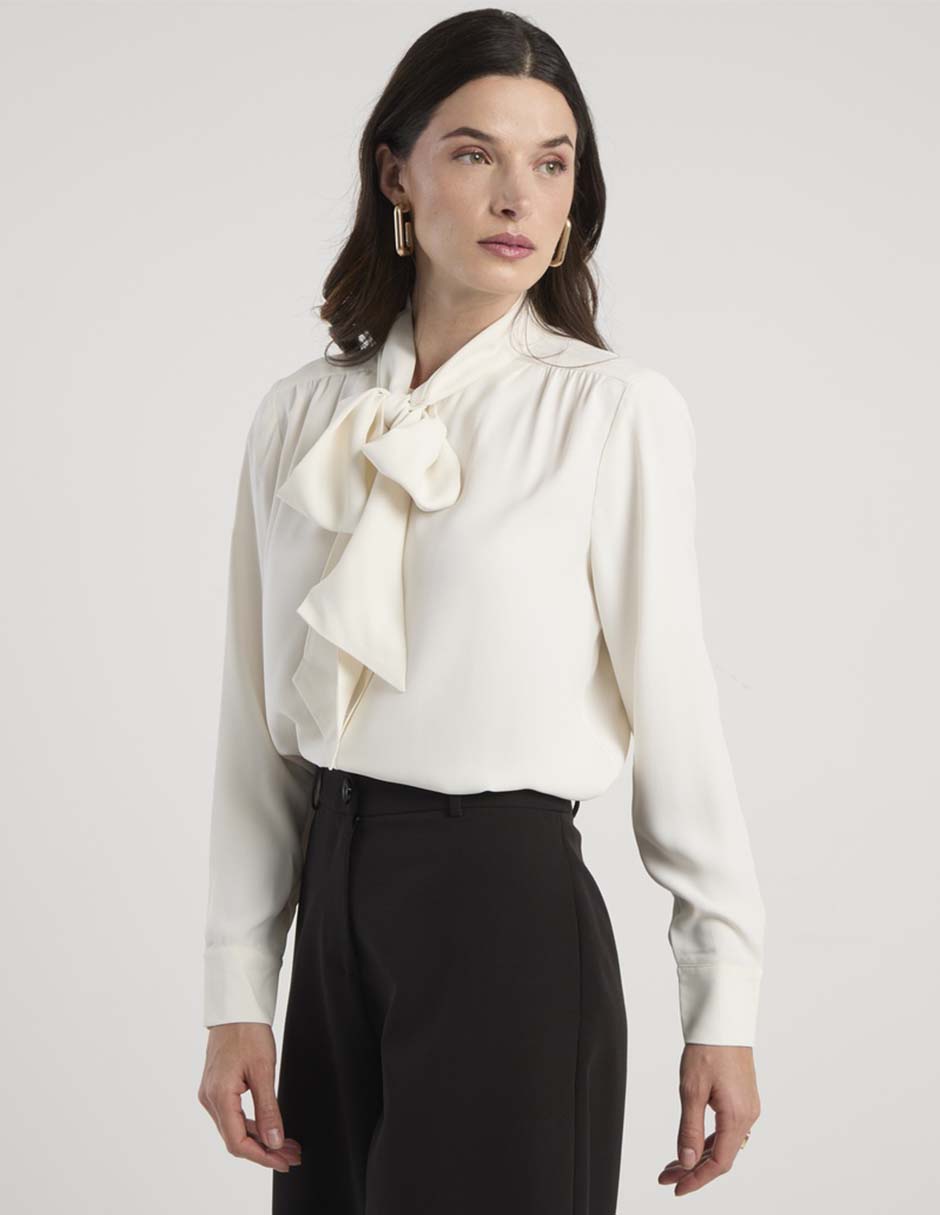 Blusa camisera manga larga para mujer 8