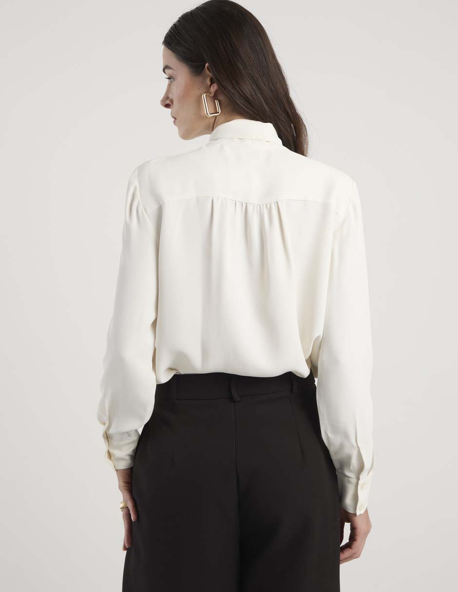 Blusa camisera manga larga para mujer 12
