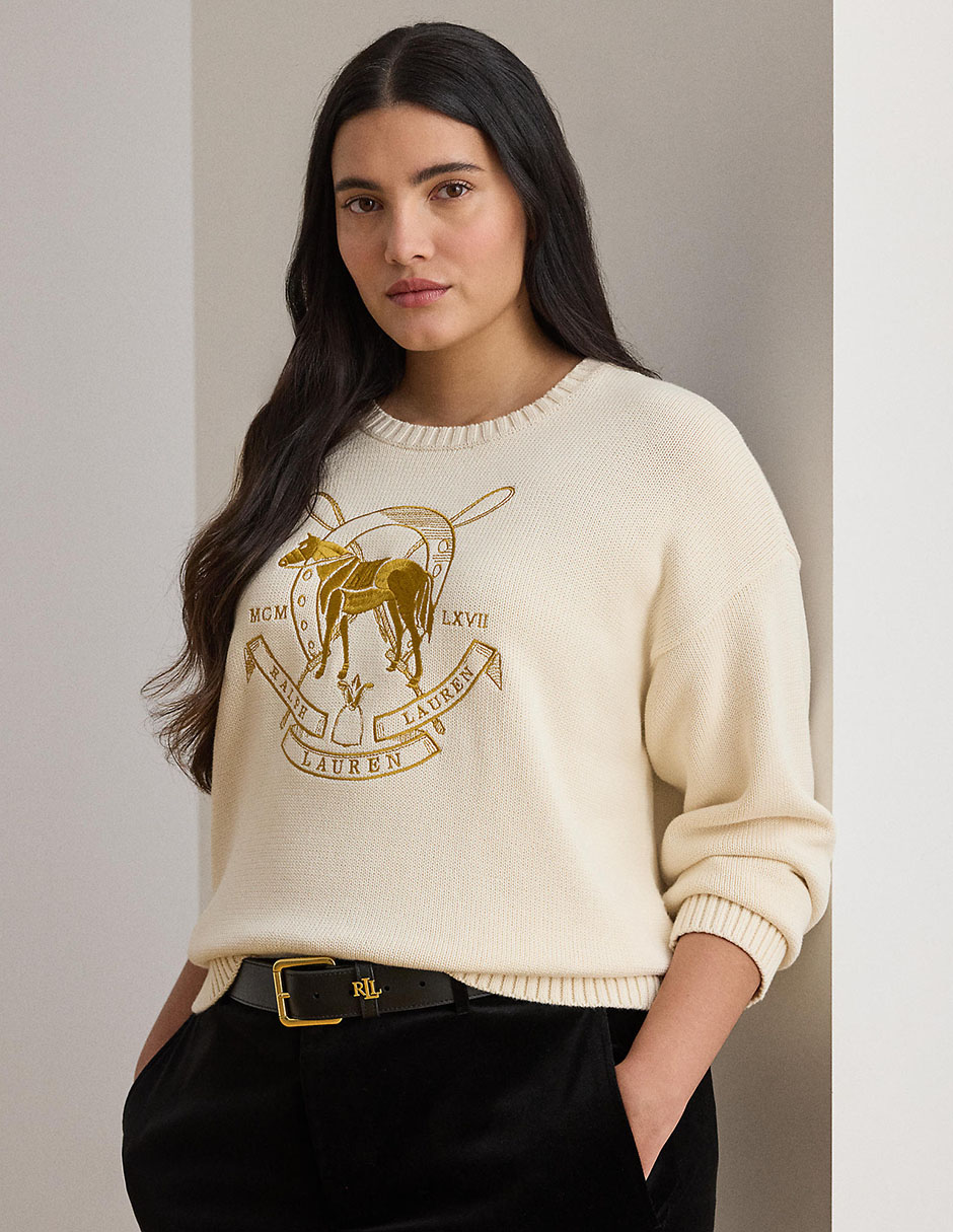 Suéter Lauren Plus cuello redondo para mujer