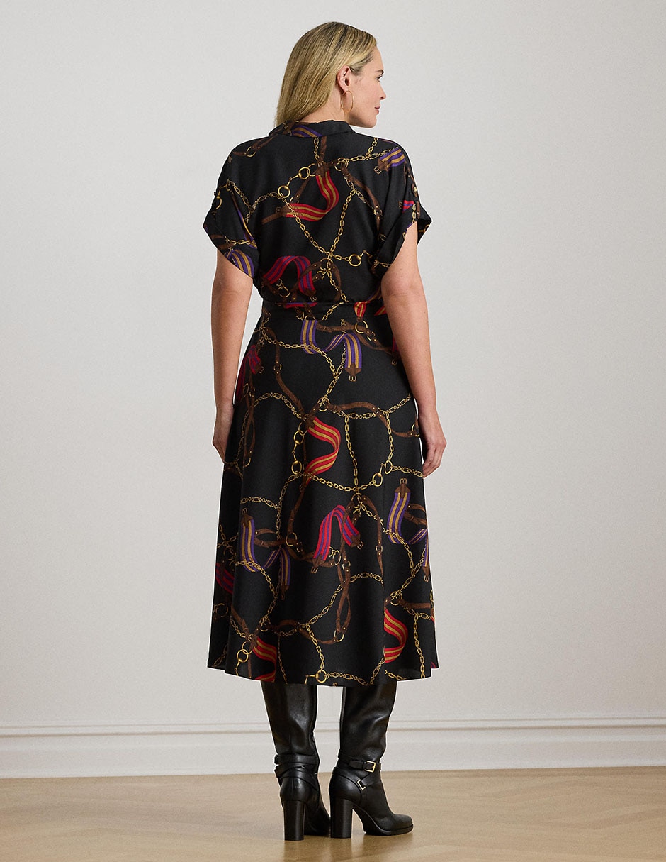 Vestido midi casual Lauren Plus para mujer
