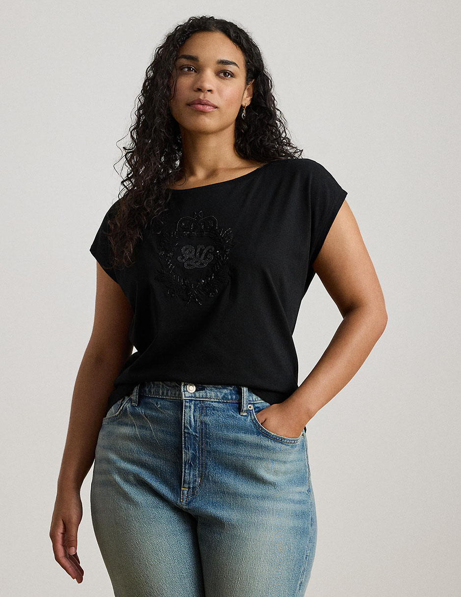 Playera manga corta cuello redondo para mujer Playera manga corta cuello redondo para mujer