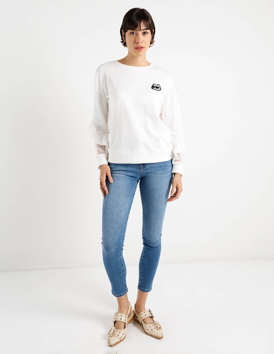 Suéter cuello redondo para mujer 8