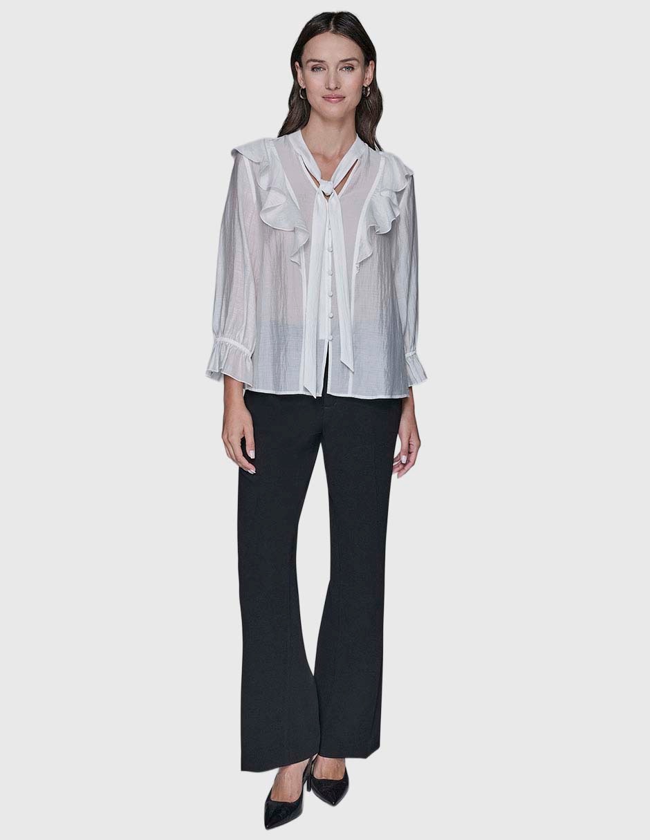 Blusa camisera manga larga para mujer 1