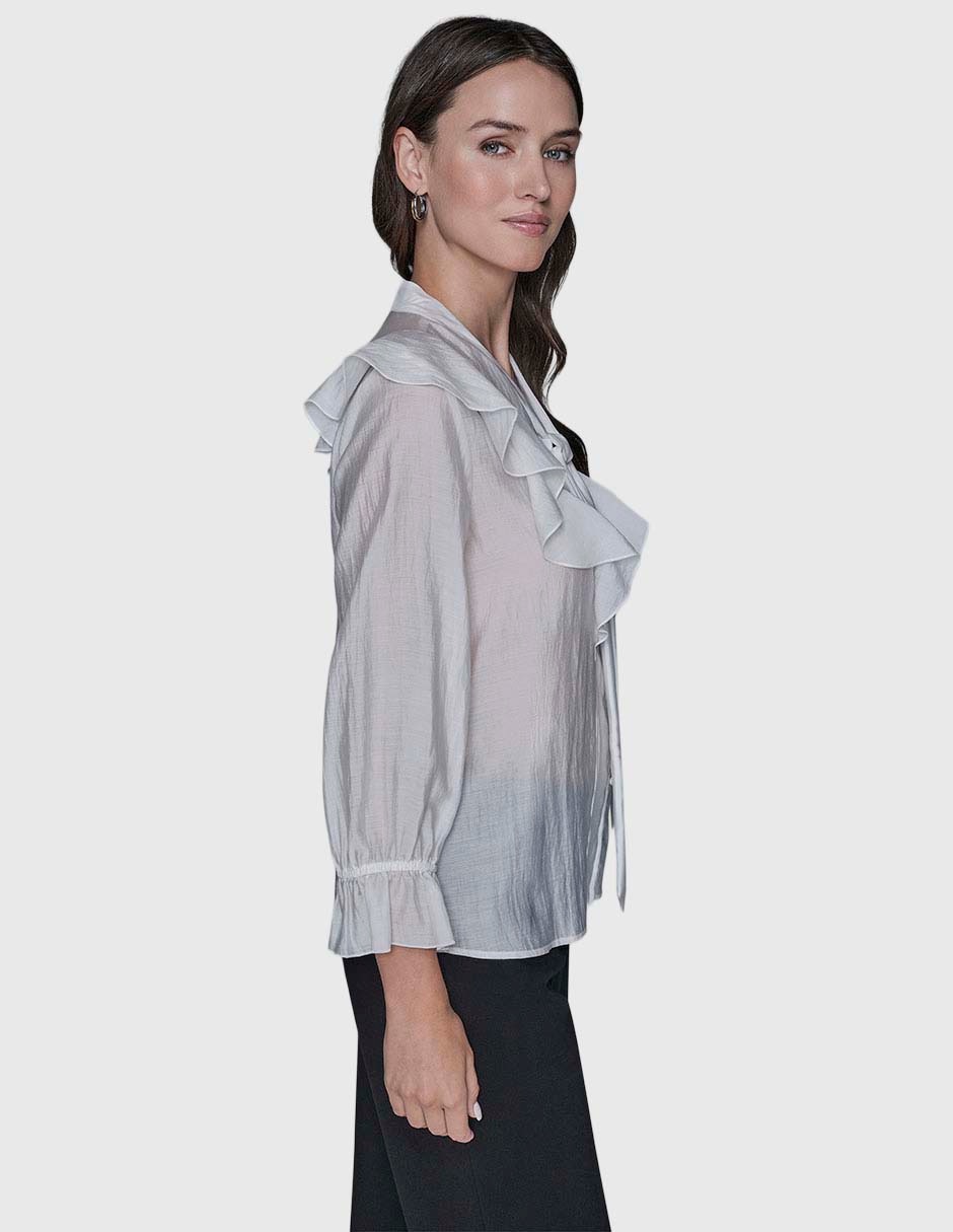 Blusa camisera manga larga para mujer 9