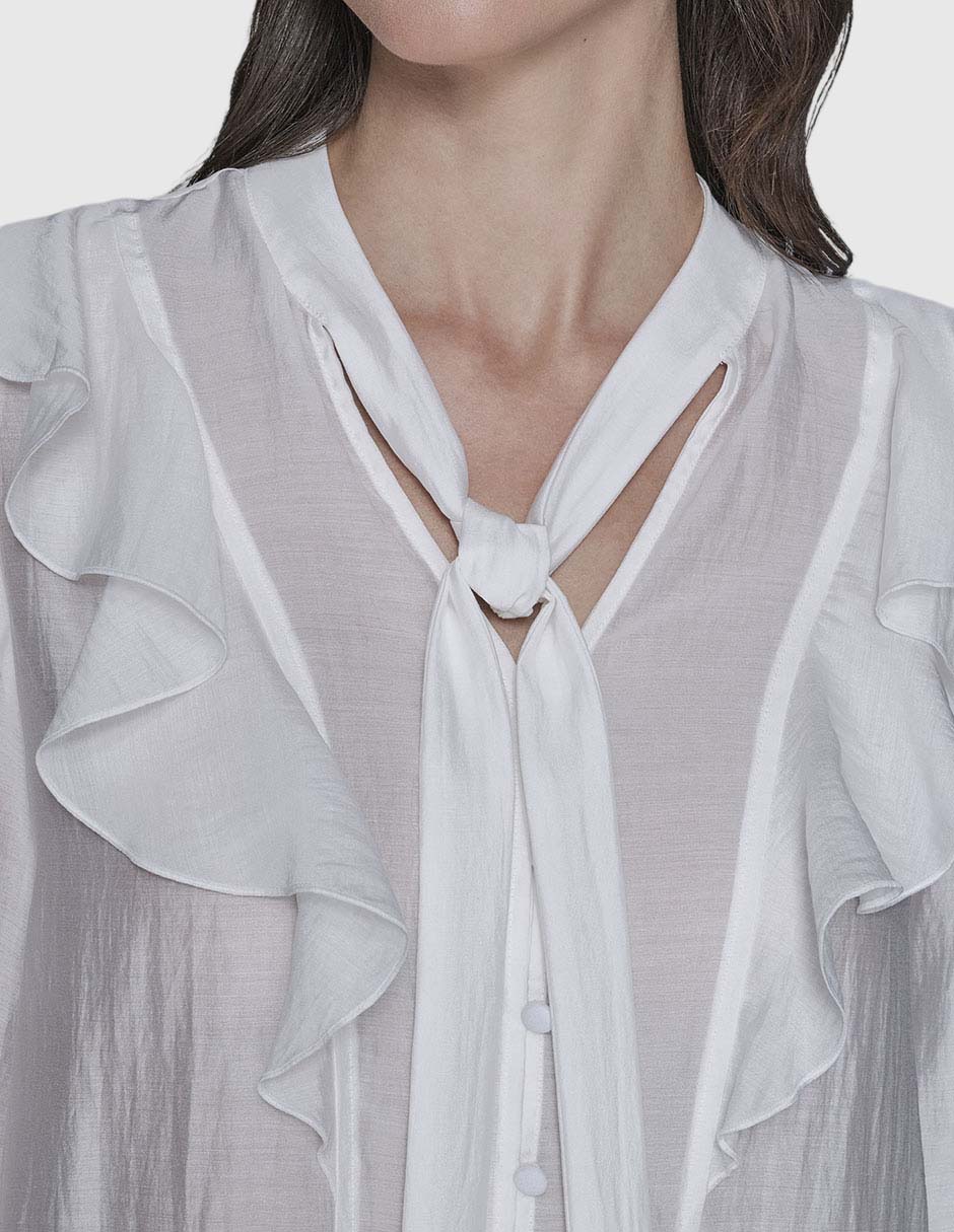 Blusa camisera manga larga para mujer 13