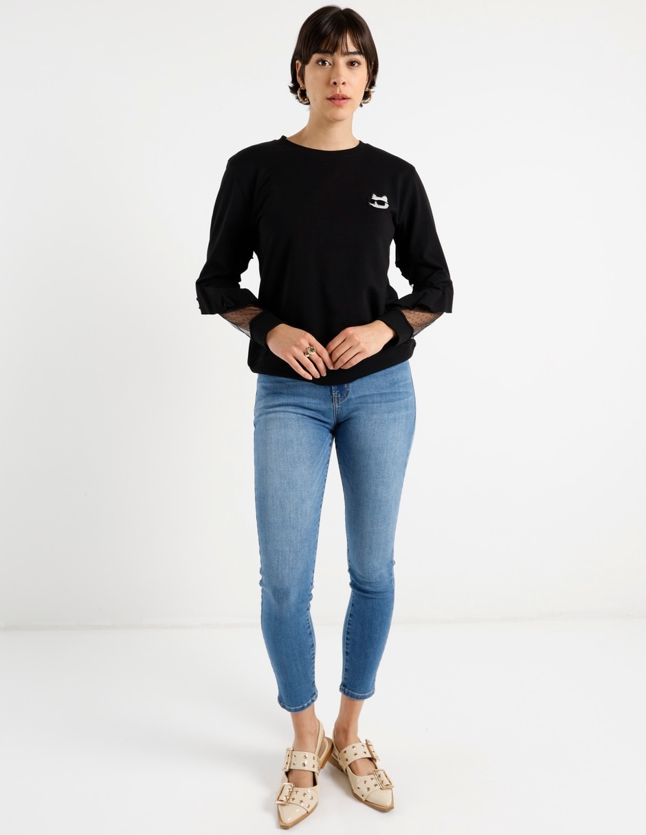 Suéter cuello redondo para mujer 8