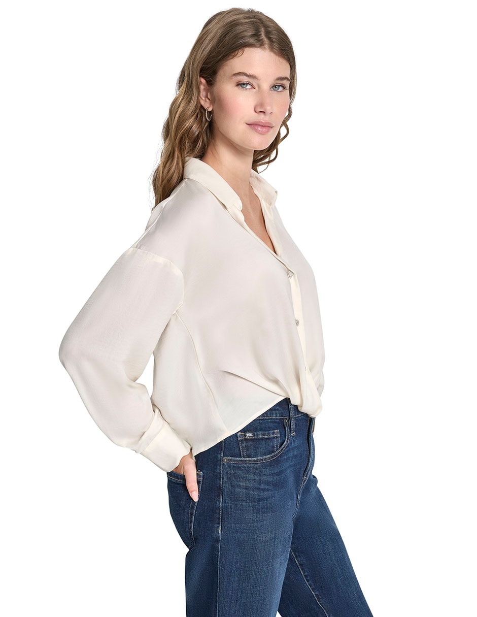 Blusa camisera manga larga para mujer 11