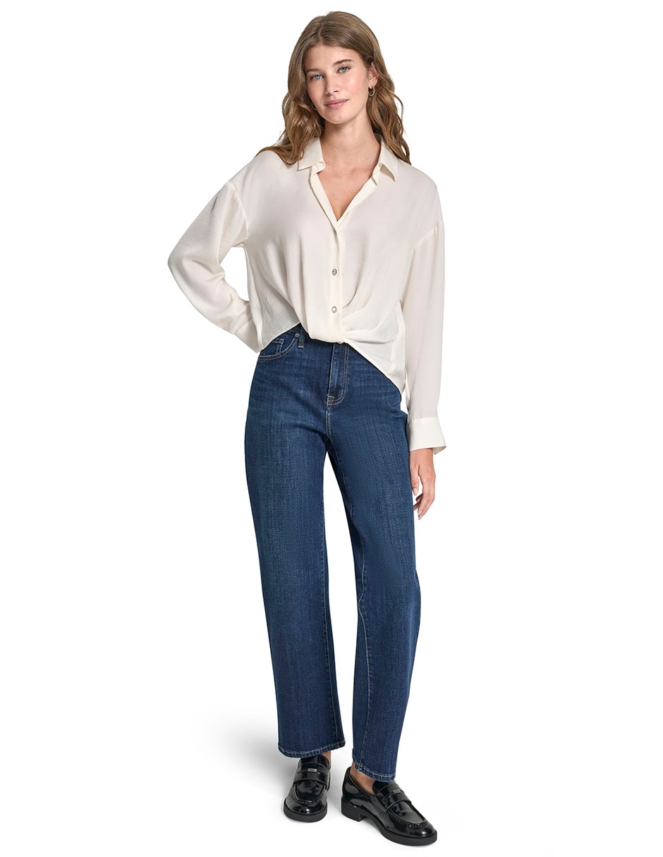 Blusa camisera manga larga para mujer 13