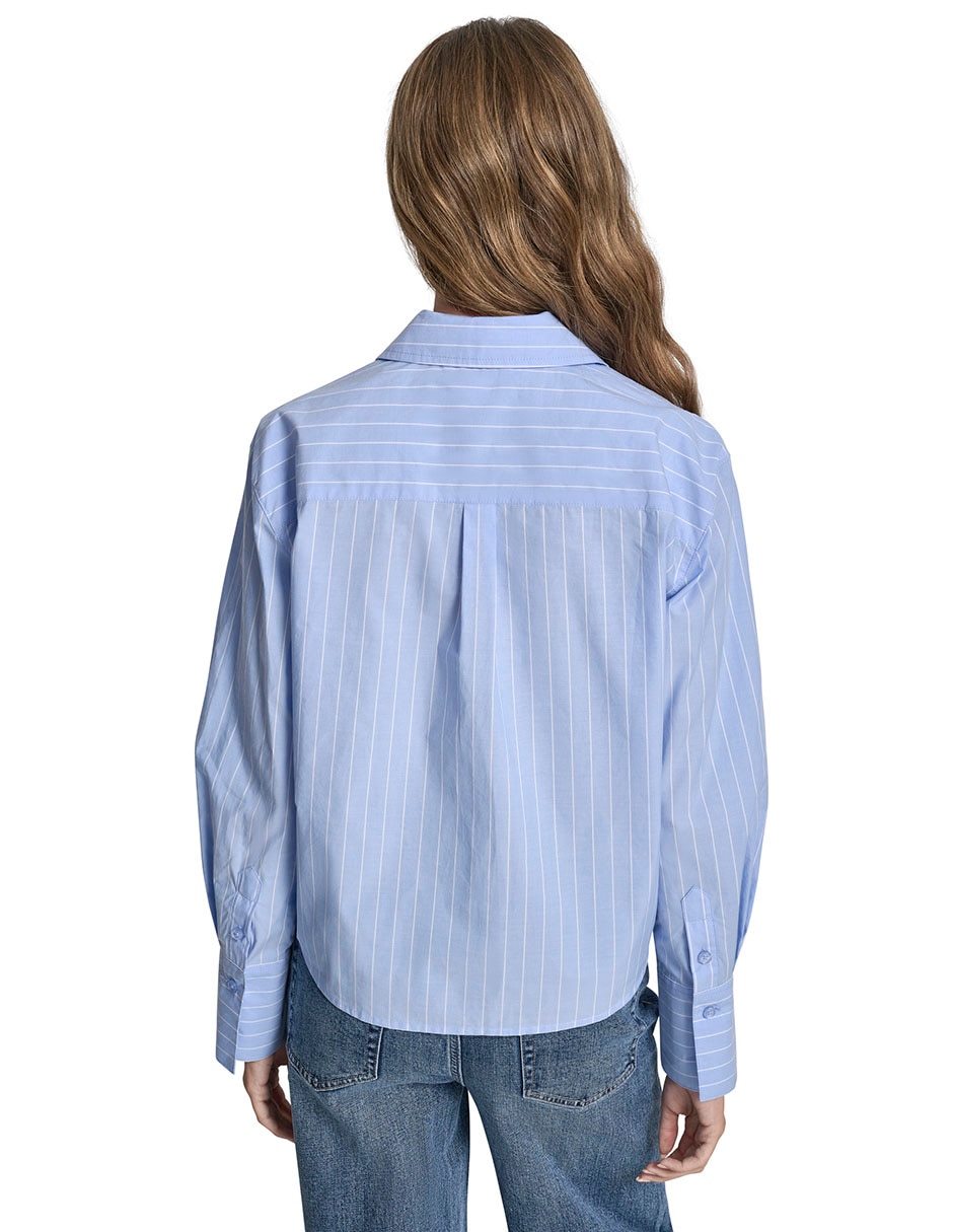 Blusa camisera manga larga para mujer 7