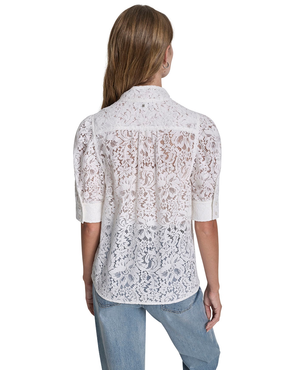 Blusa camisera manga al codo para mujer 9