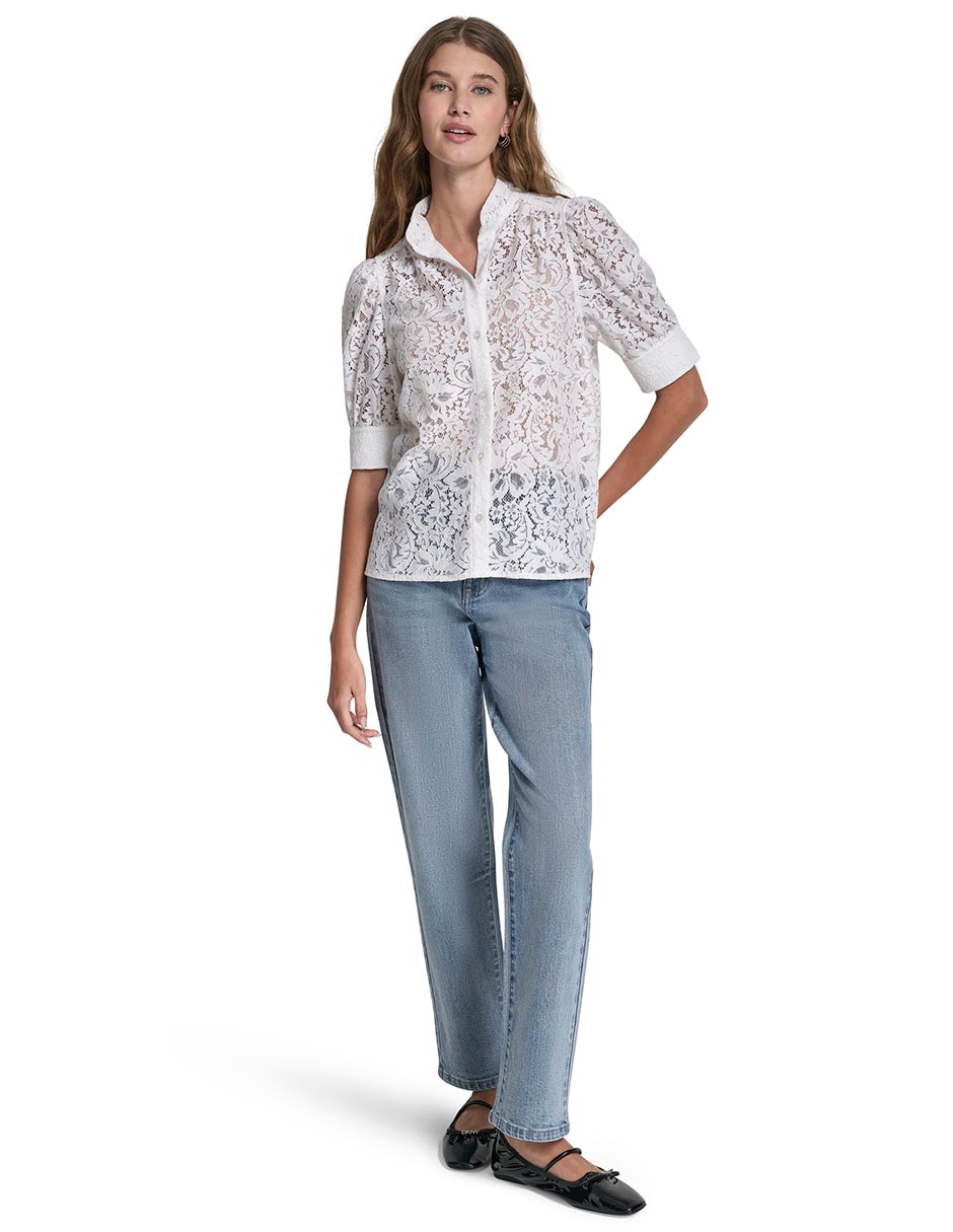 Blusa camisera manga al codo para mujer 13