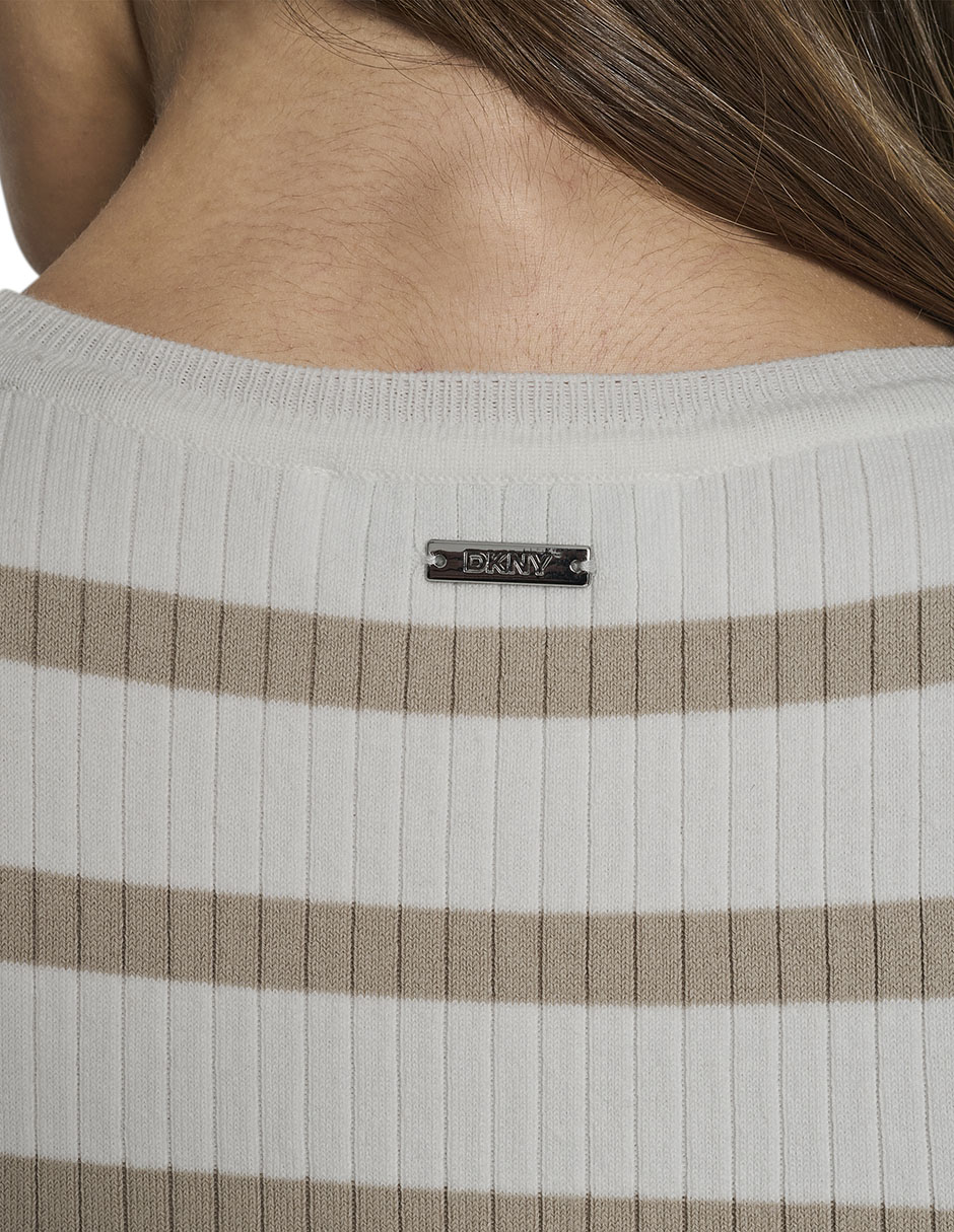 Top Dkny Jeans cuello redondo tirante ancho