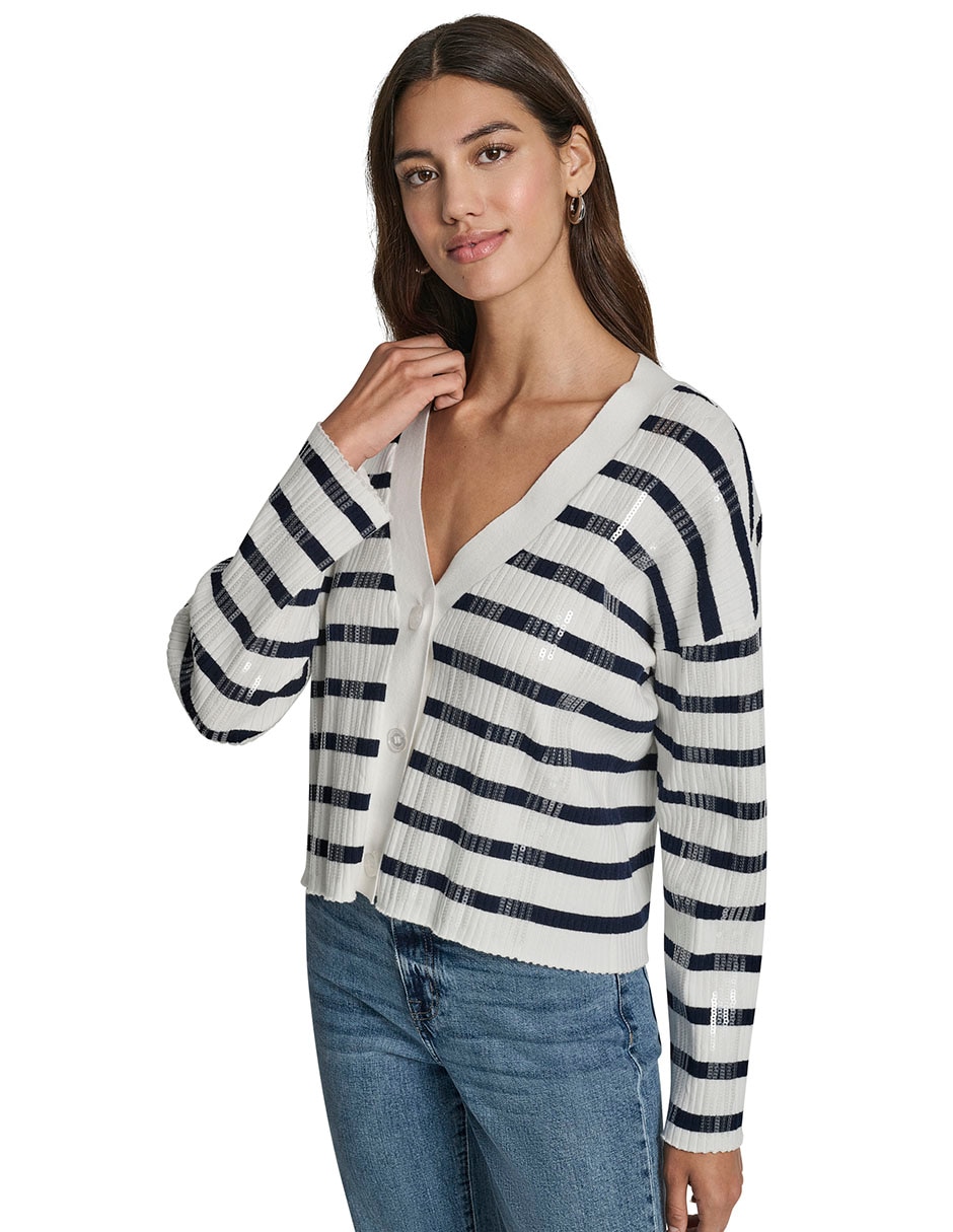 Suéter cuello V para mujer 1