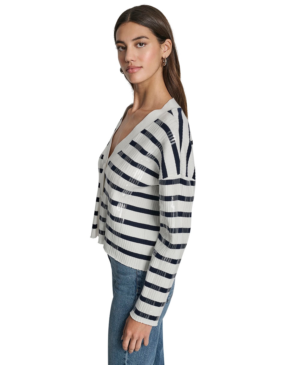 Suéter cuello V para mujer 10