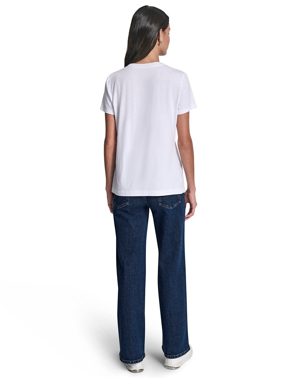 Playera manga corta Dkny Jeans cuello redondo para mujer
