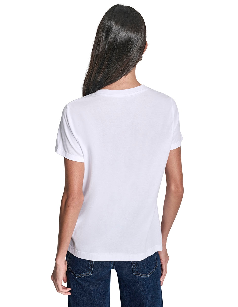 Playera manga corta Dkny Jeans cuello redondo para mujer