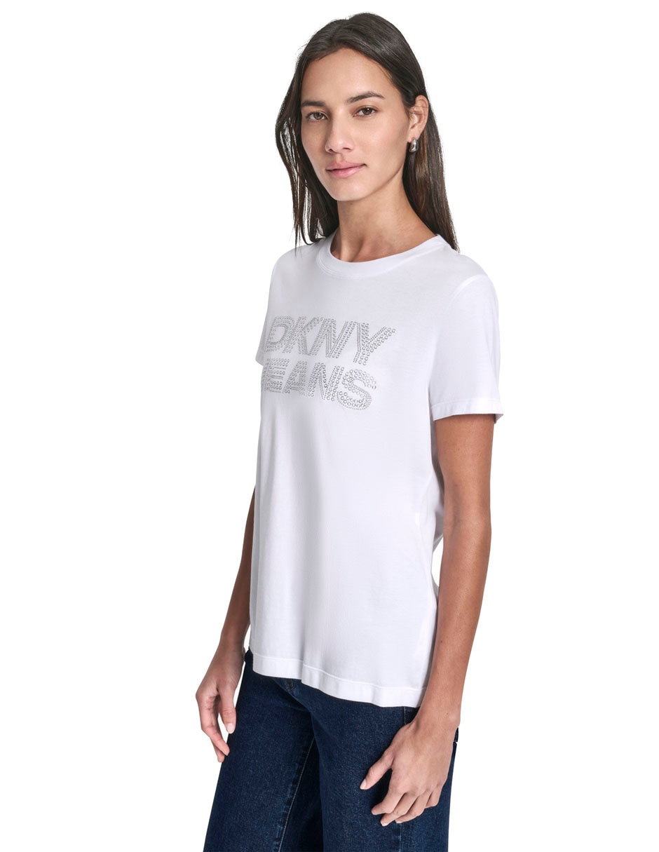 Playera manga corta Dkny Jeans cuello redondo para mujer