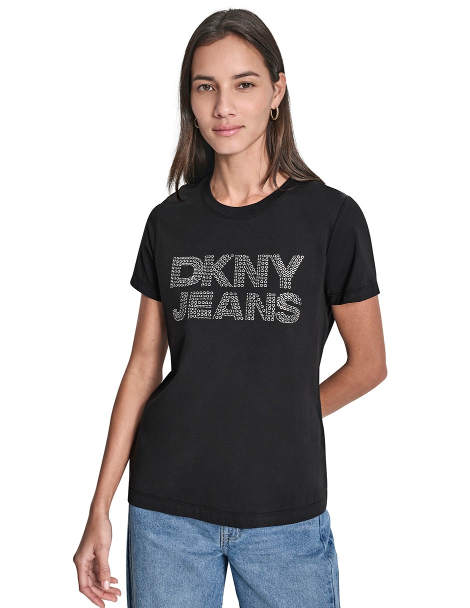 Playera manga corta cuello redondo para mujer 1