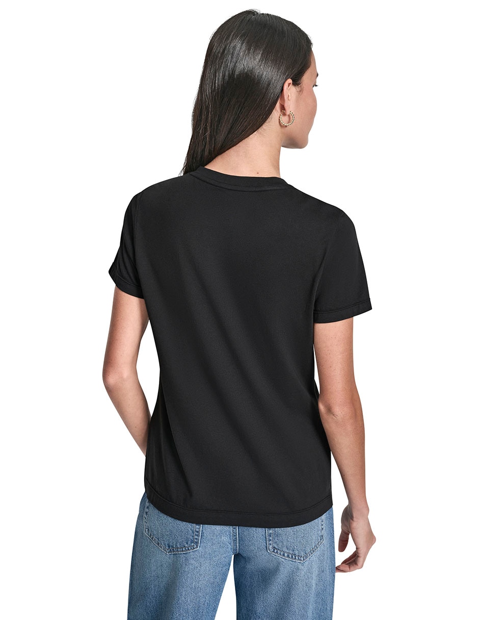 Playera manga corta cuello redondo para mujer 9