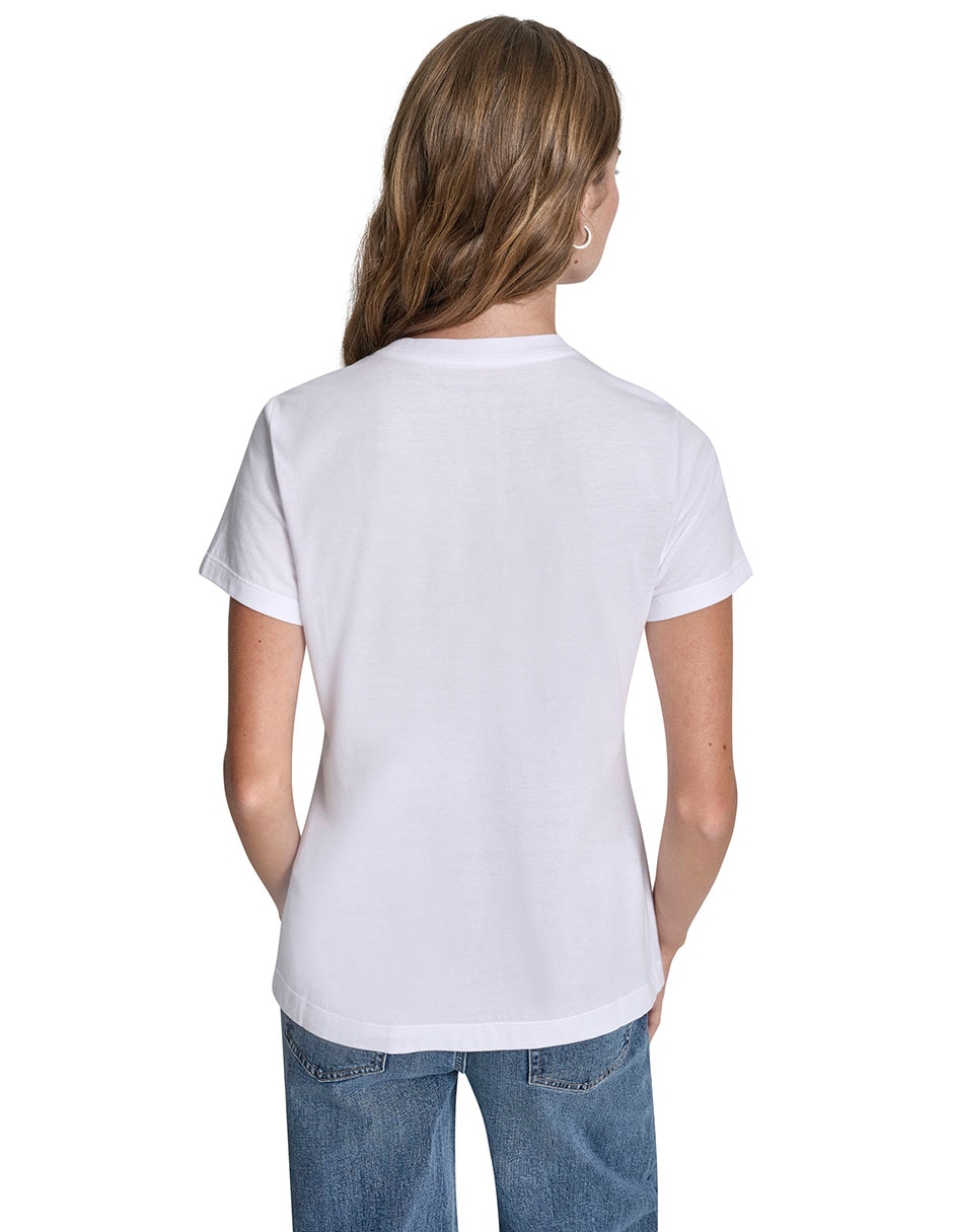 Playera manga corta Dkny Jeans cuello redondo para mujer