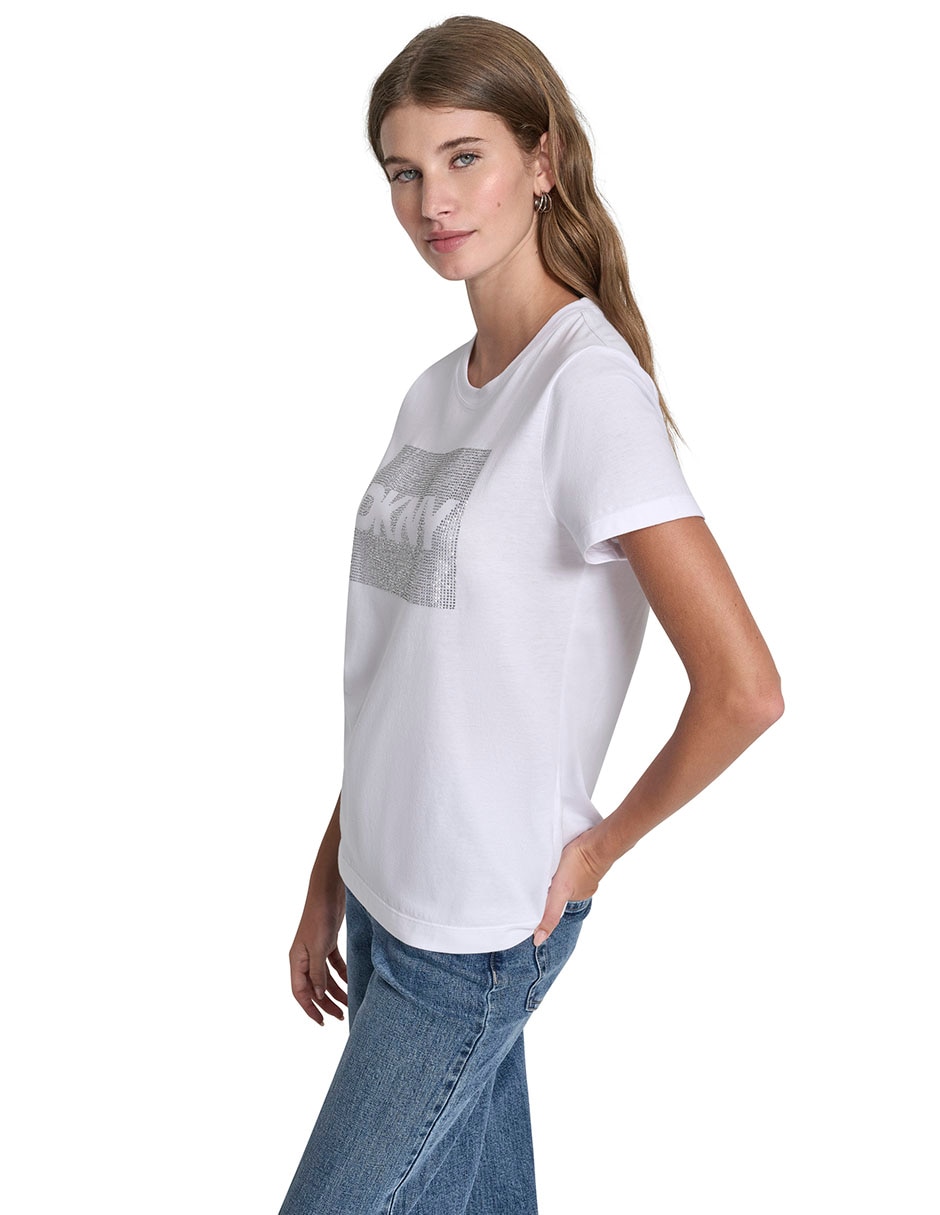 Playera manga corta Dkny Jeans cuello redondo para mujer