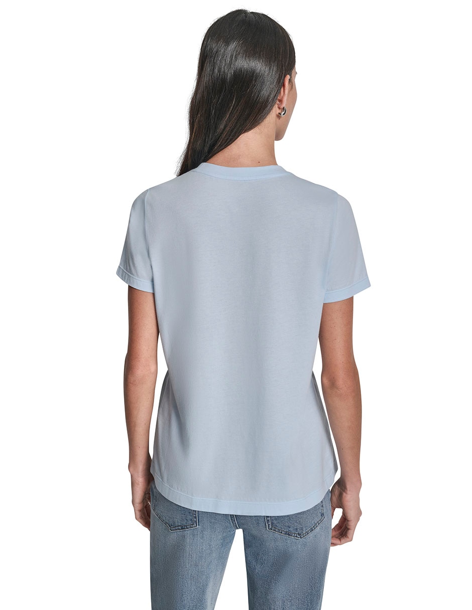 Playera manga corta cuello redondo mujer 5