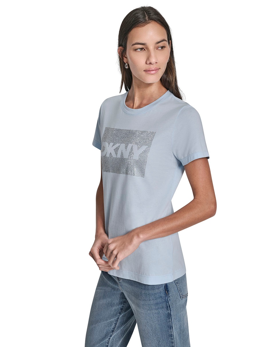 Playera manga corta cuello redondo mujer