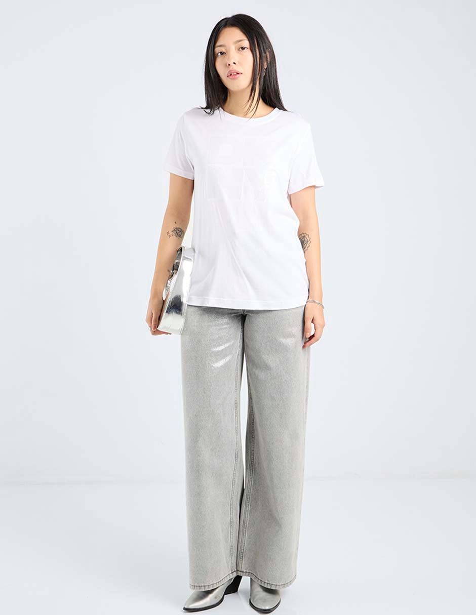 Playera manga corta cuello redondo para mujer 7