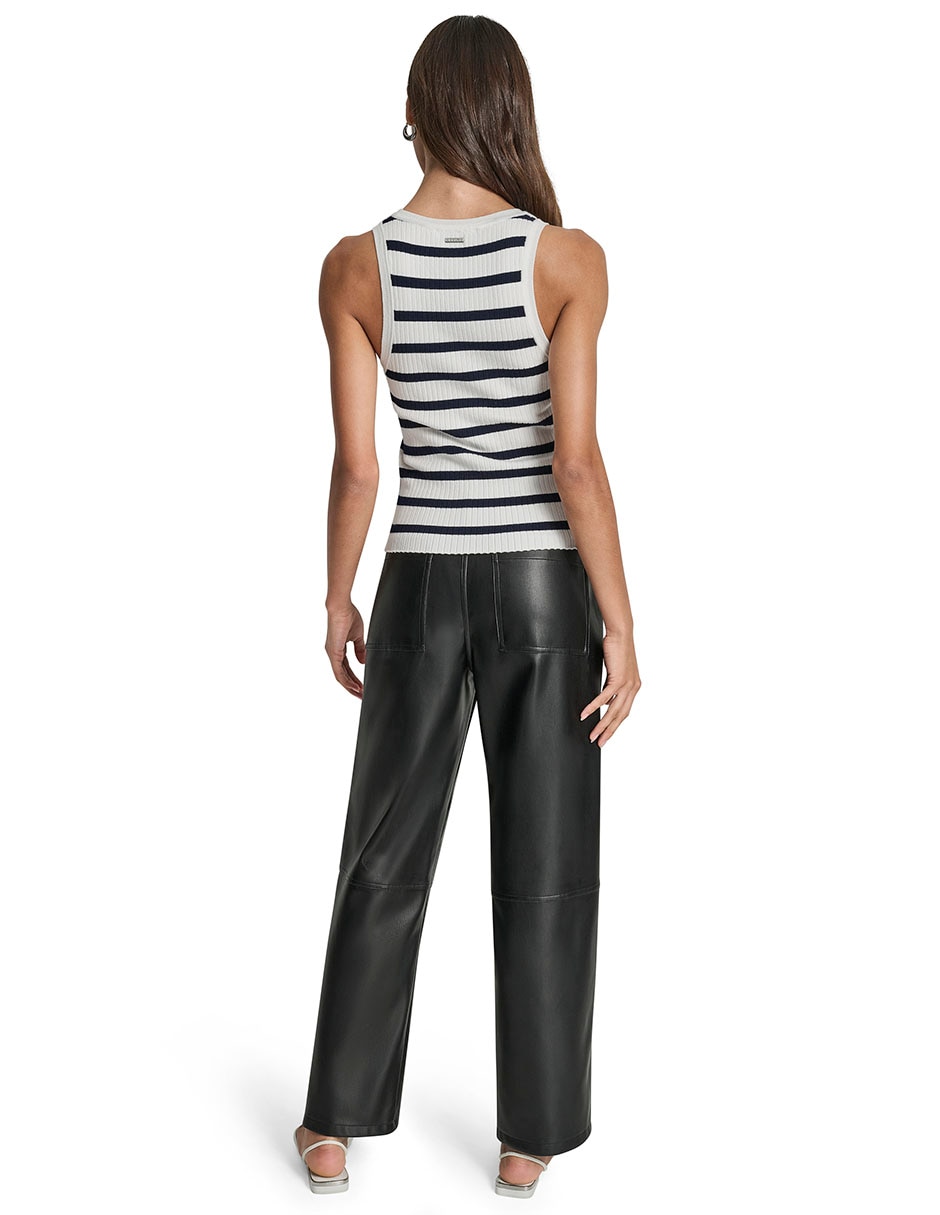 Top DKNY Jeans cuello redondo tirante ancho