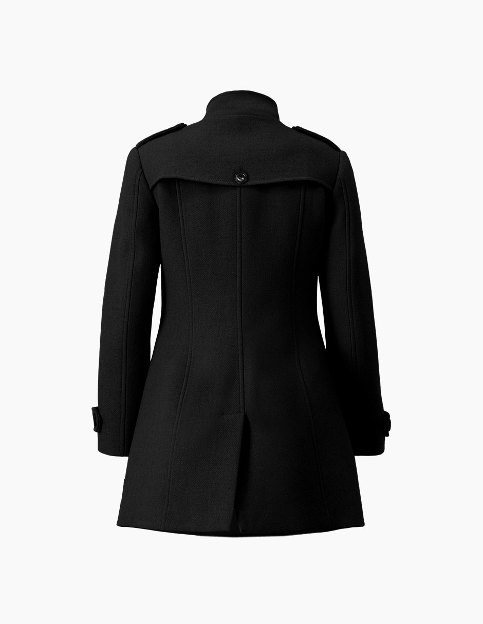 Abrigo de lana militar para mujer 4