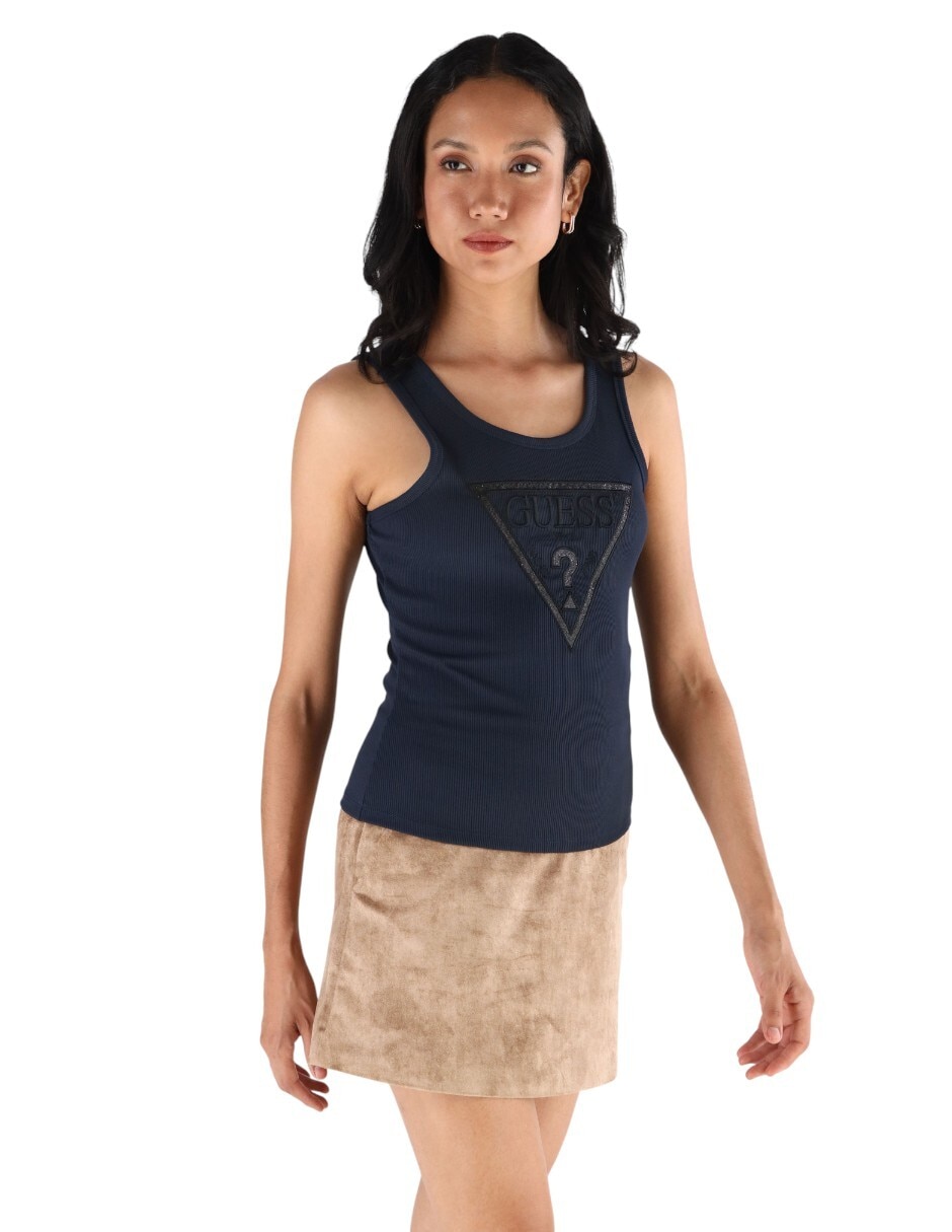 Top cuello redondo escote regular tirante ancho 2