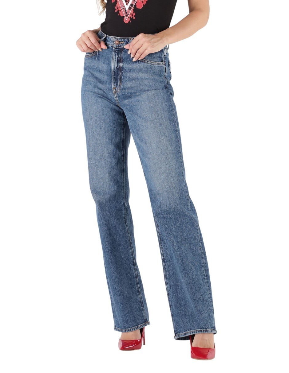Jeans straight a la cintura para mujer Jeans straight a la cintura para mujer