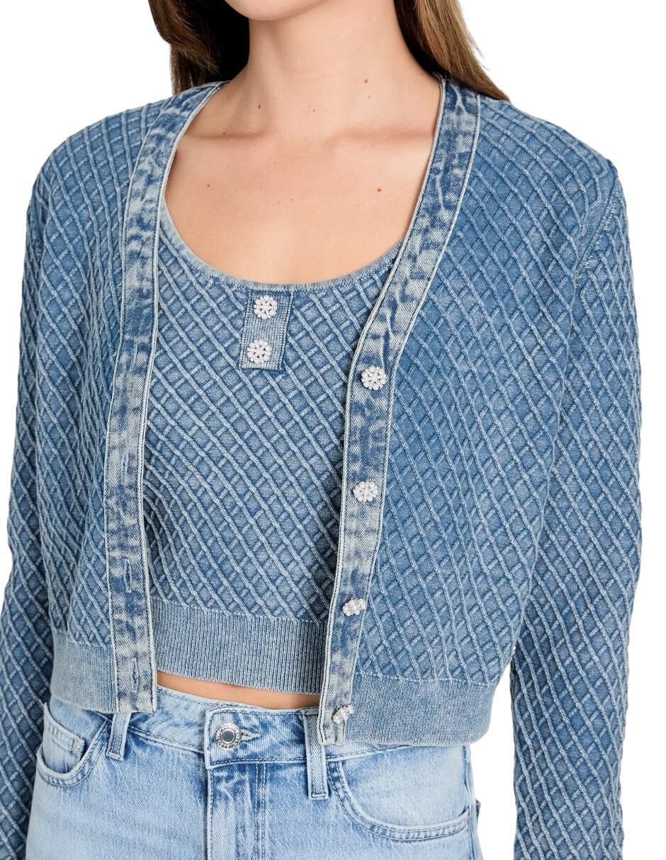 Suéter cuello v para mujer