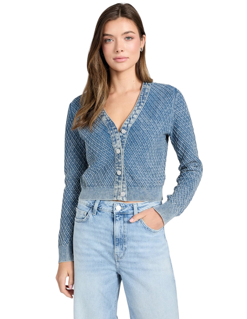 Suéter cuello v para mujer
