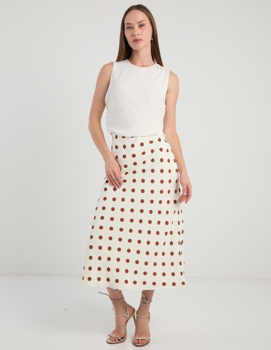 Falda midi a la cintura