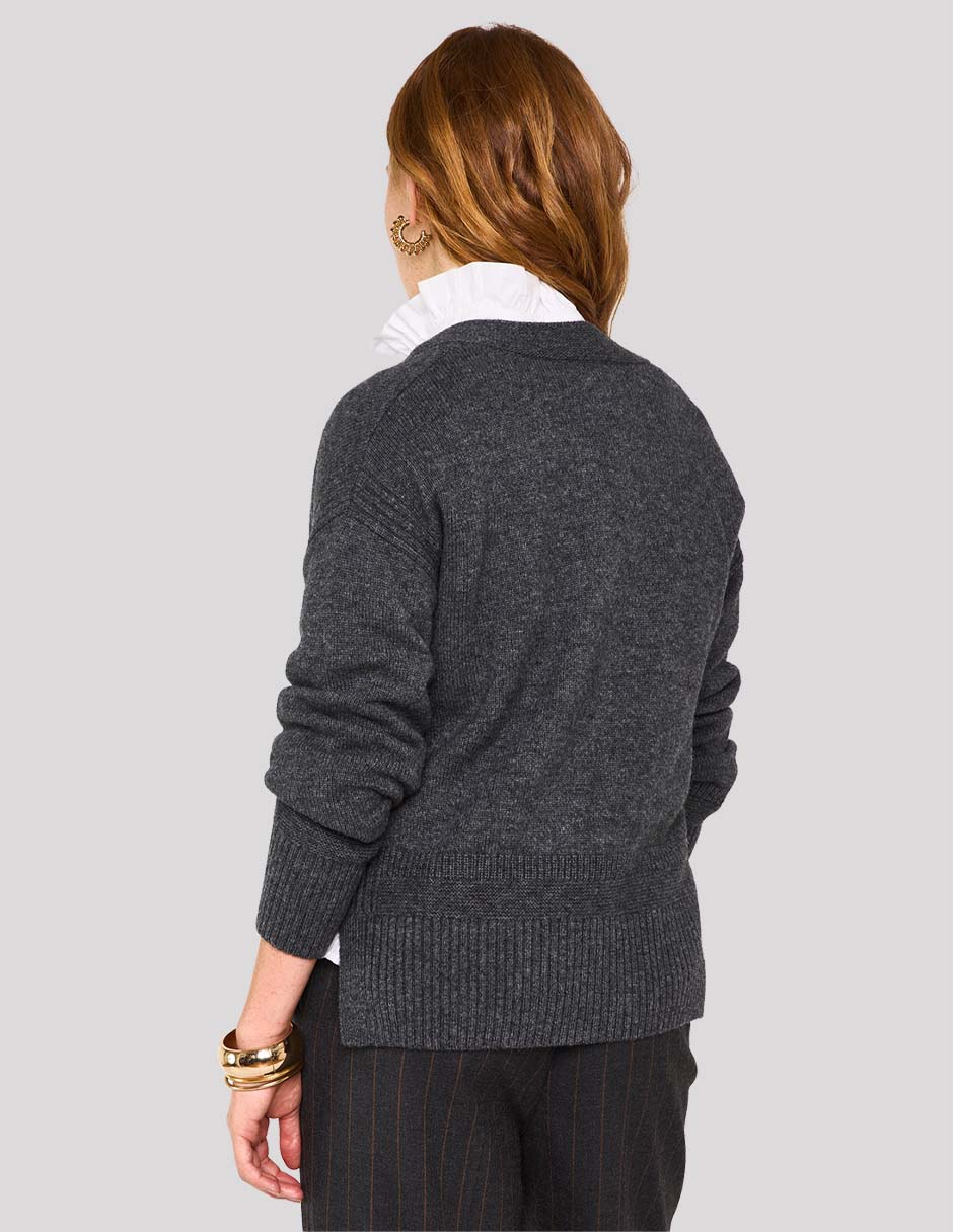 Suéter cuello v para mujer