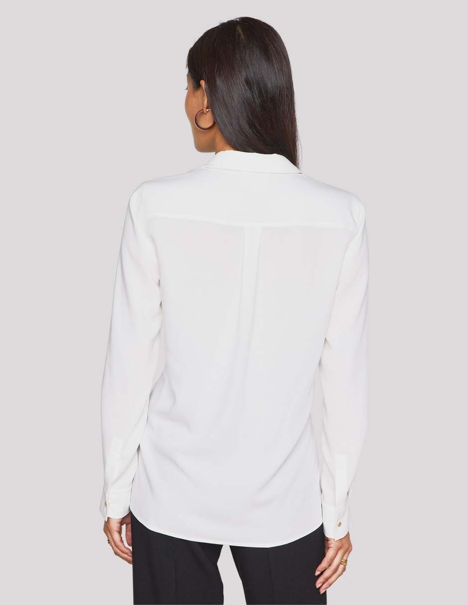 Blusa camisera Maison 123 manga larga para mujer
