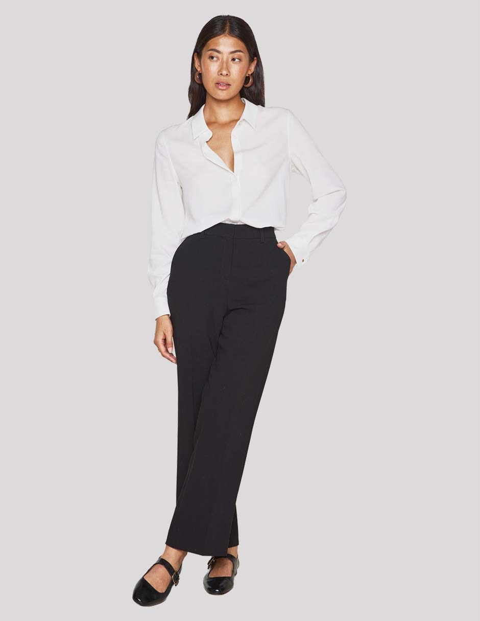 Blusa camisera Maison 123 manga larga para mujer