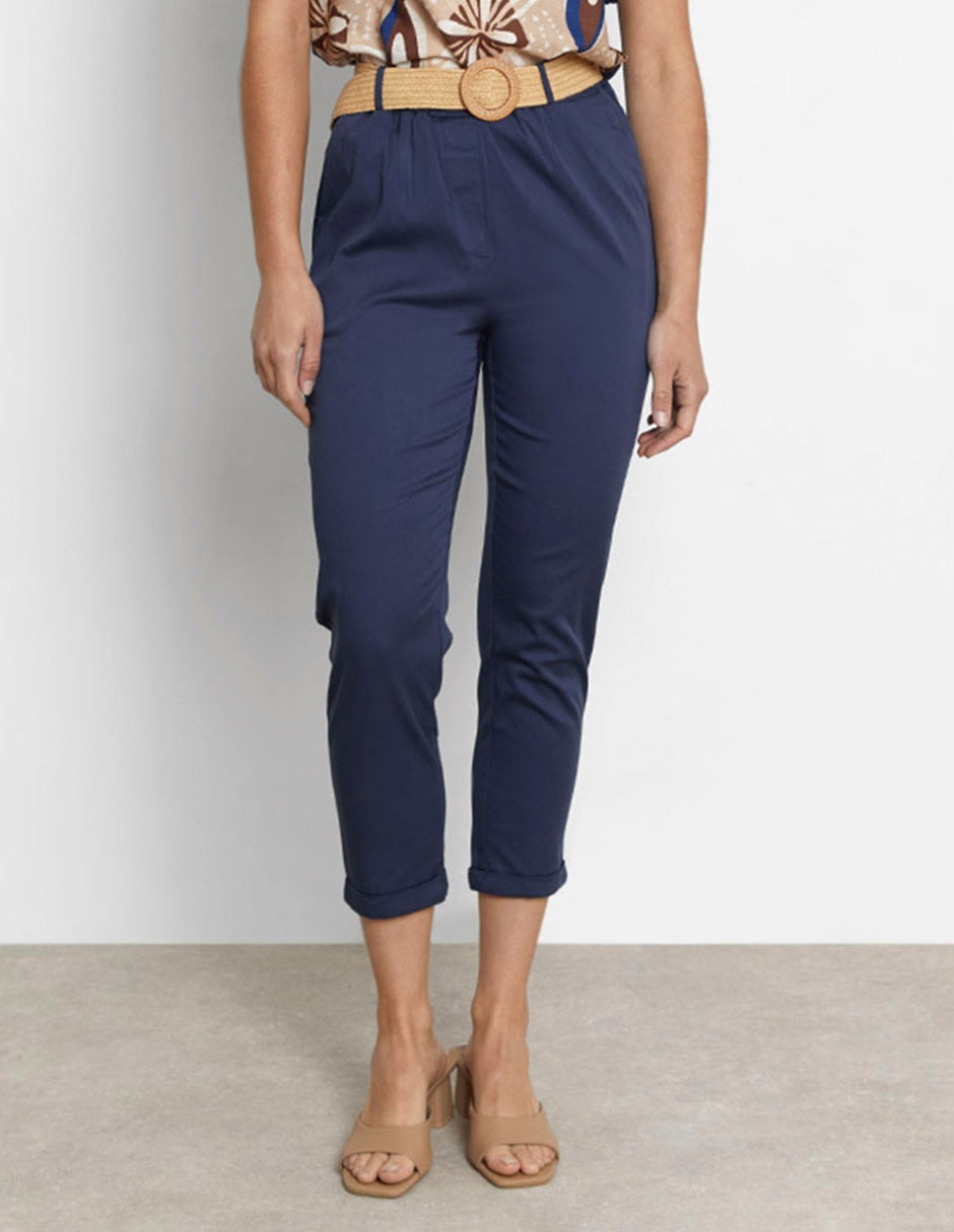 Pantalón capri relajado para mujer Pantalón capri relajado para mujer