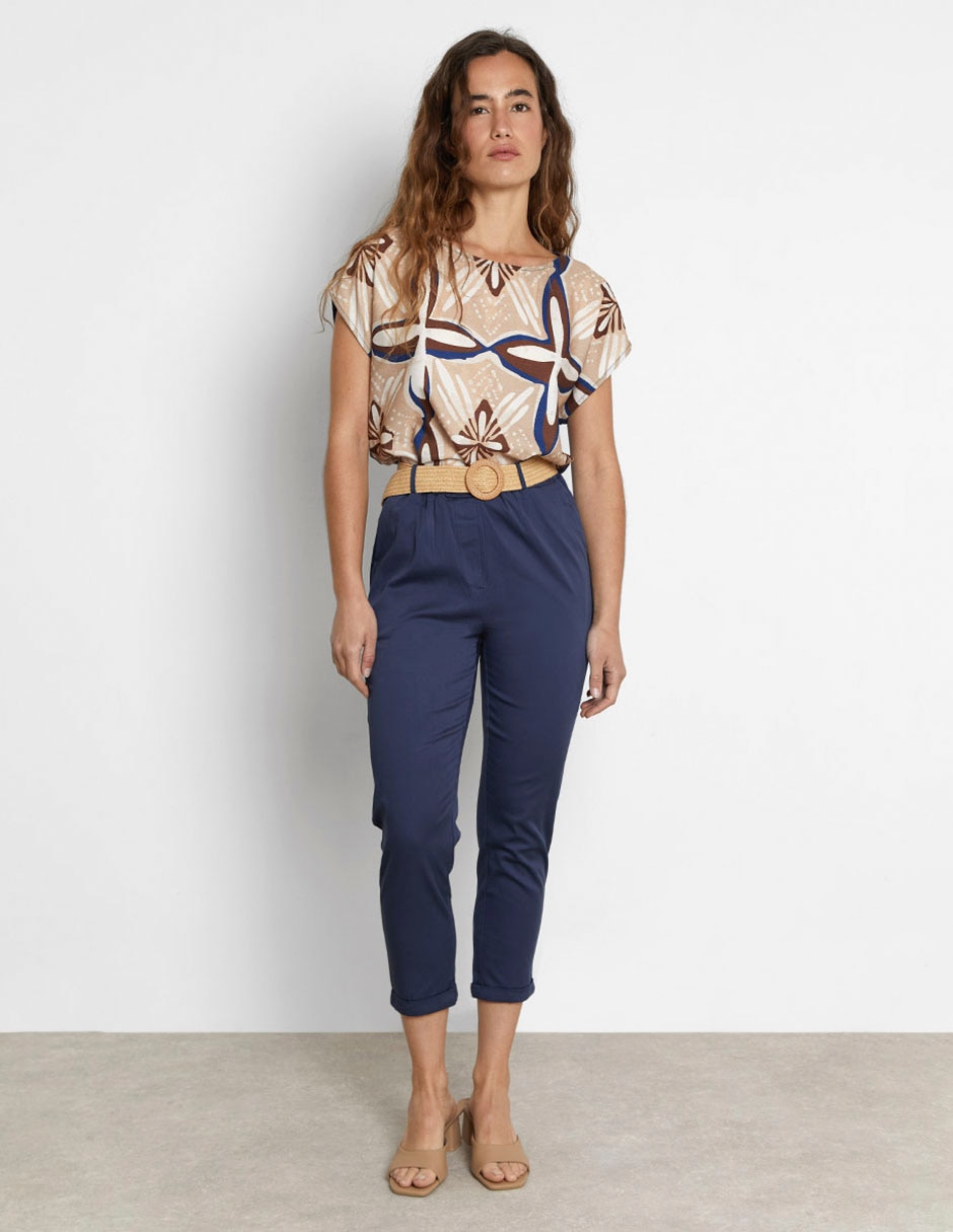 Pantalón capri relajado para mujer 2